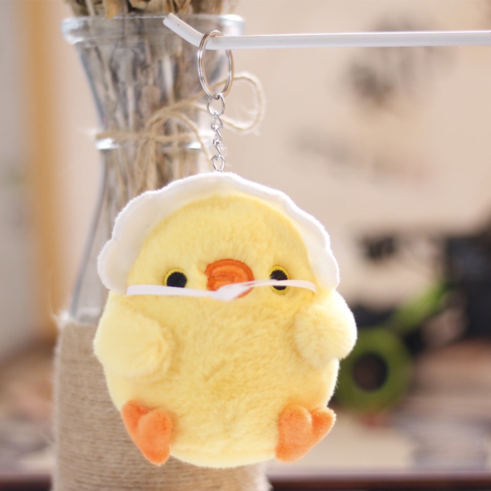 Đồ Chơi Búp Bê Nhồi Bông Hình Chú Gà Đội Mũ Mini Dễ Thương Dùng Làm Quà Tặng Sinh Nhật Cho Bé Gái nhồi bông đáng yêu xinh xắn