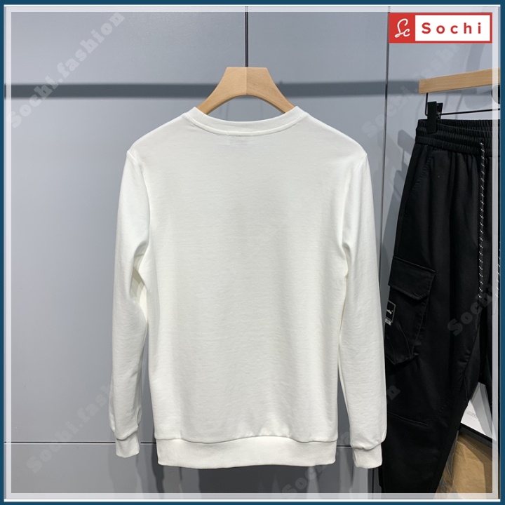Áo thu đông tay dài, áo thun nam tay dài  Sochi chất nỉ mềm mịn  mã SW68.3 in Gấu Fresh