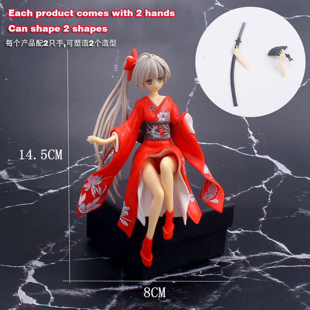 3 Types Anime Kimono Yosuga No Sora Kasugano Sora PVC Action Figure Collect Figurine Toy Gift