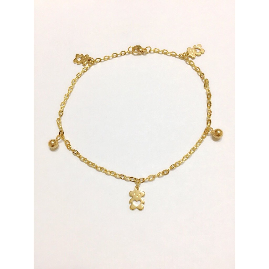 Lắc chân nữ xi dát vàng 18k cao cấp