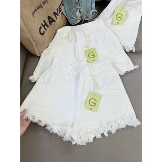 Quần short jeans lai tua 2 màu