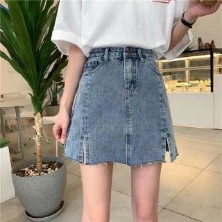 CHÂN VÁY JEAN CHỮ A ULZZANG