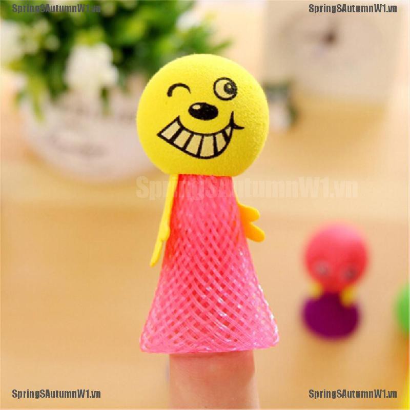 [Spring] 5Pcs Kids Bounce Ball Toys Educational Expressions Push Down Hip Hop Jump Dolls [VN]