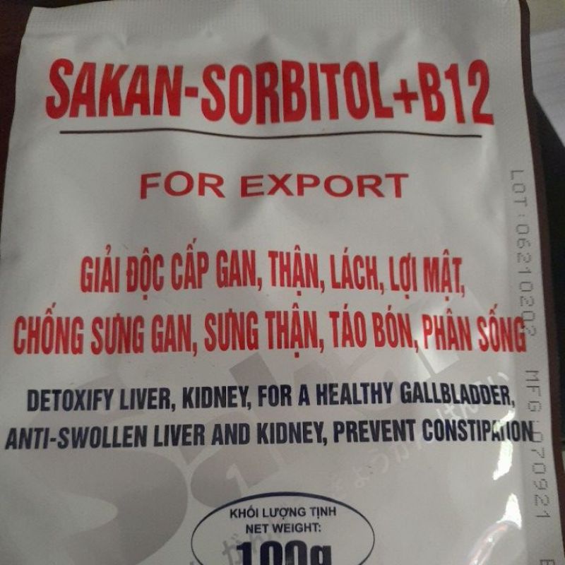 Sorbitol b12 giải độc gan bổ gan thận, táo bón phân sống tốt cho tiêu hóa thú y lợn gà vịt ngan chó mèo chim gà chọi đá