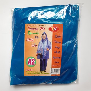 Áo mưa bộ NILON tiện dụng - Loại đẹp dày dặn có thể dùng nhiều lần