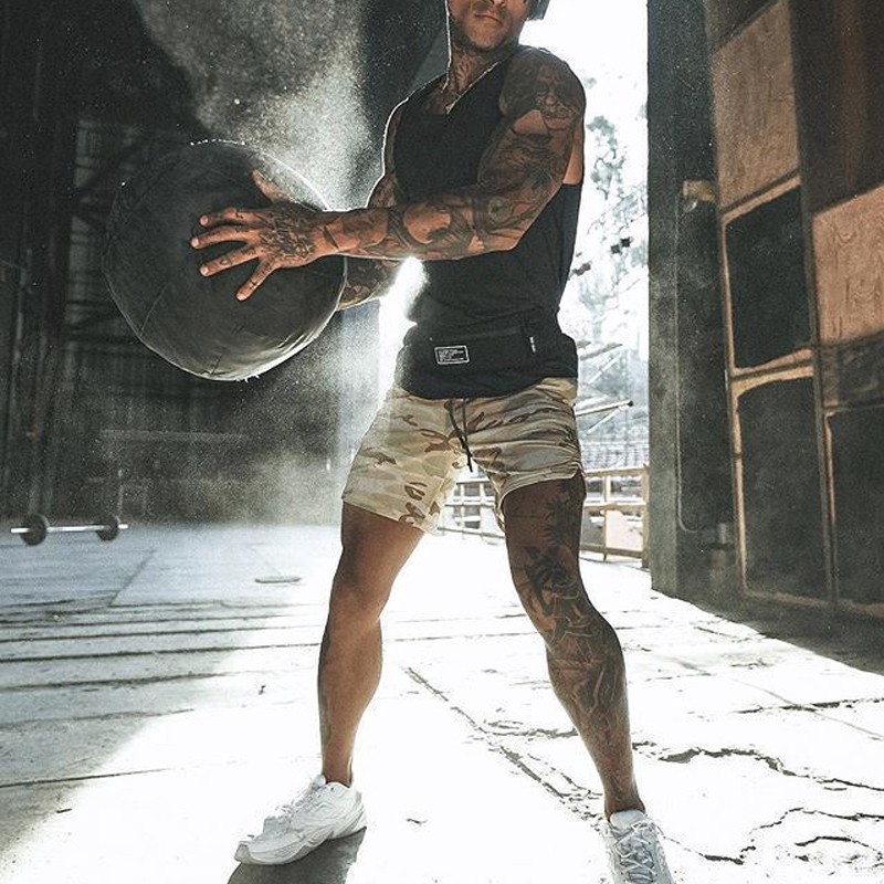 Quần short thể thao nam thoáng khí nhanh khô có size lớn