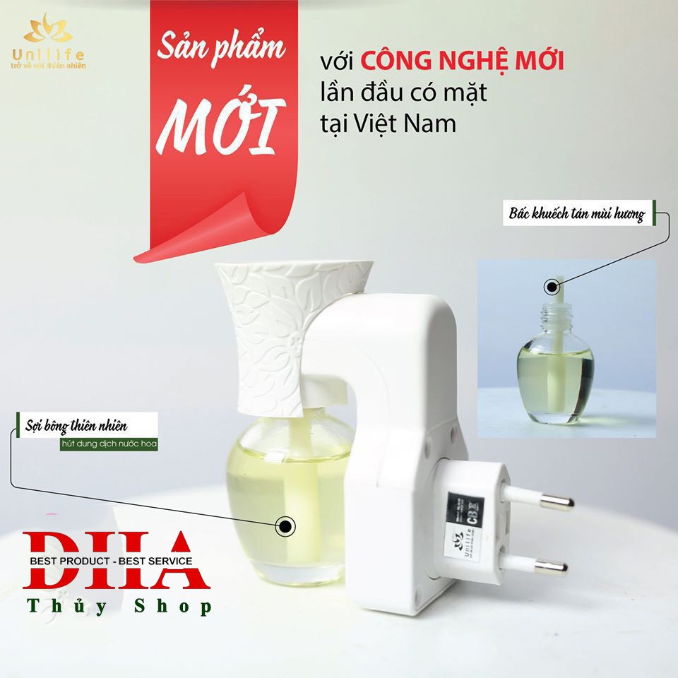 [TẶNG MÙI HƯƠNG CHANH SẢ] MÁY KHUẾCH TÁN TINH DẦU UNILIFE - (BỘ SẢN PHẨM ĐÃ ĐI KÈM TINH DẦU).