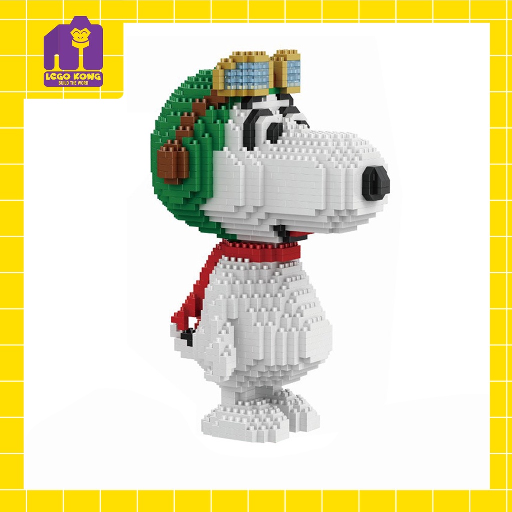 Xếp hình Lego Snoopy chú chó trắng dễ thương, lắp ráp lego 3d nano block làm quà tặng sinh nhật