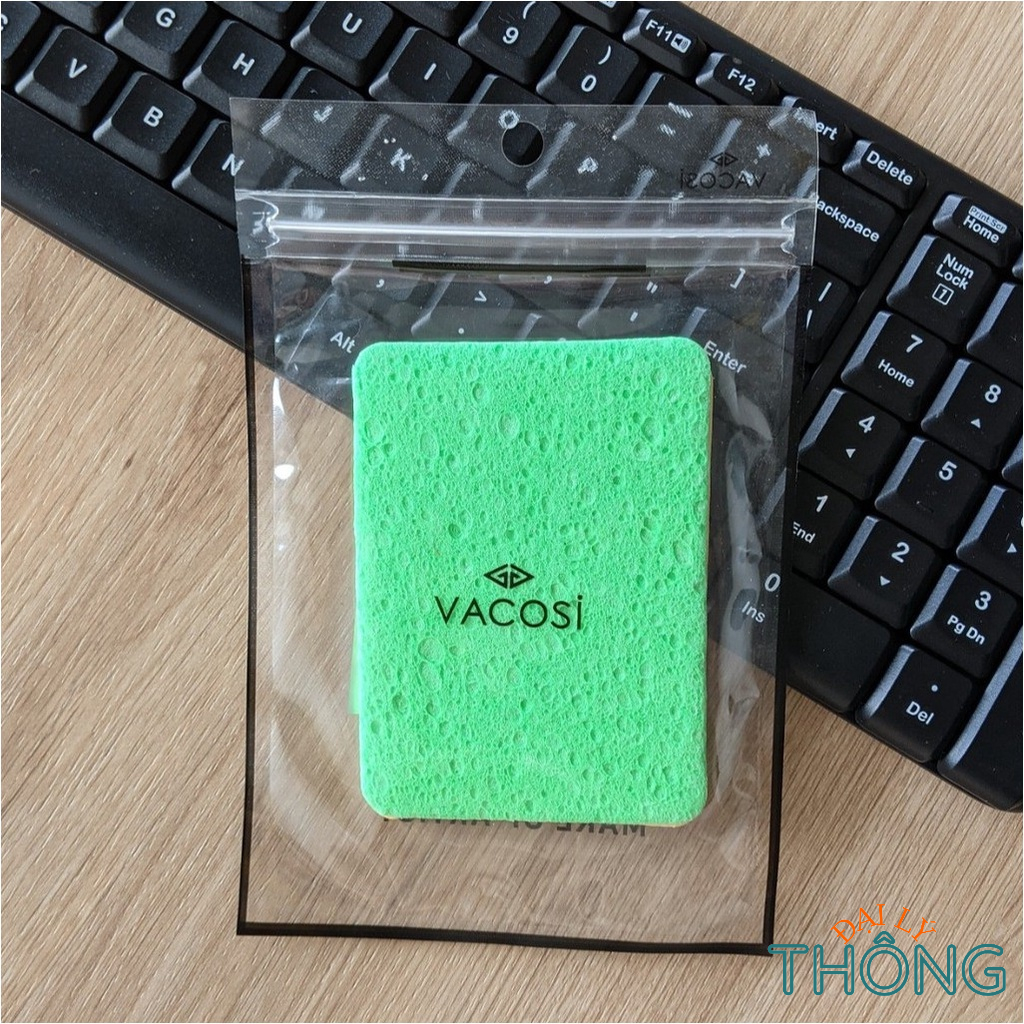 Bông bọt biển rửa mặt tẩy tế bào chết Vacosi/Miếng rửa mặt vacosi