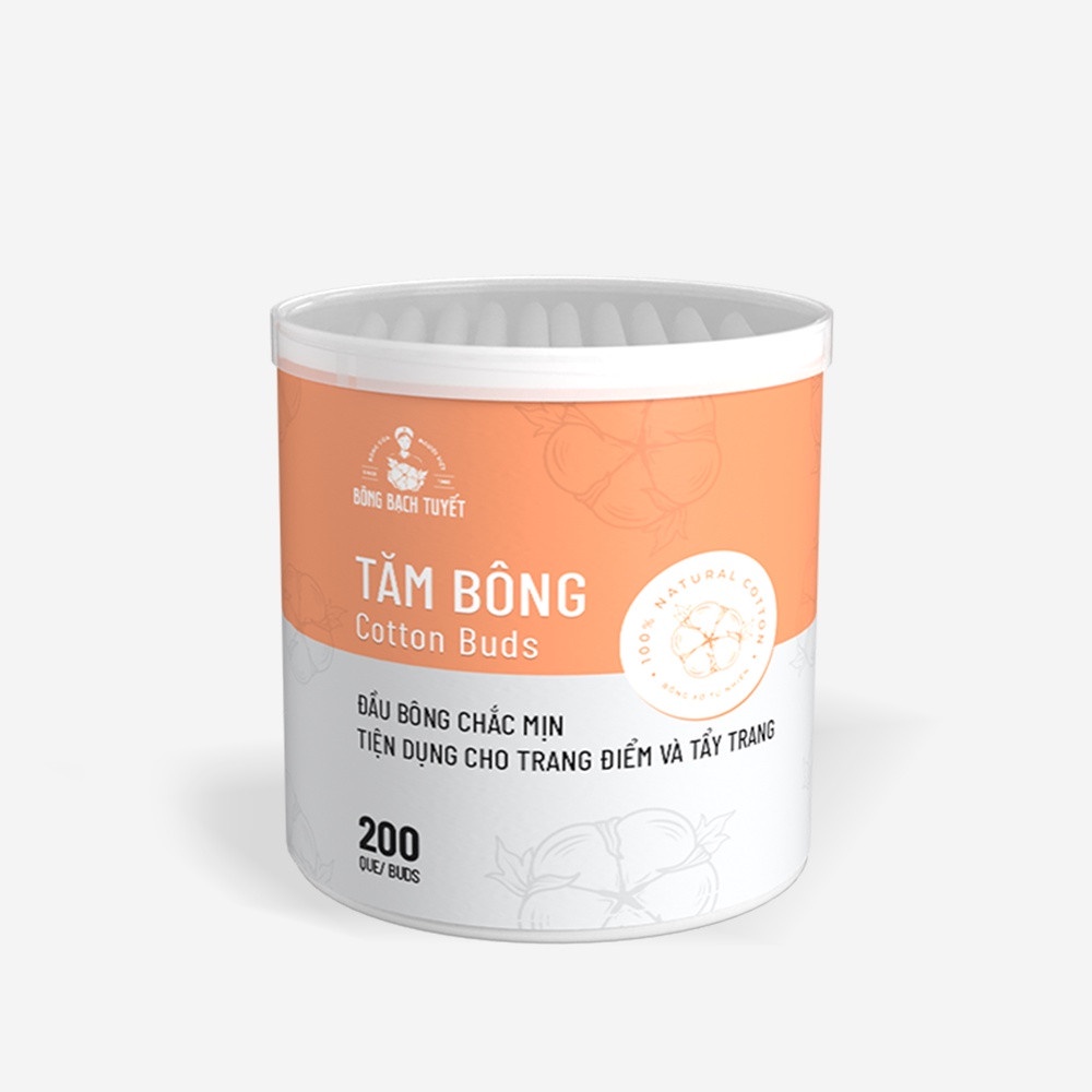 tăm bông BBT 200 que hủ tròn