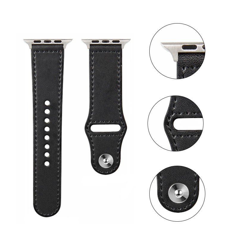 Dây Đeo Bằng Da Phong Cách Vintage Cho Đồng Hồ Thông Minh iwatch Series 8 7 6 5 4 3 2 SE 41mm 45mm 44mm 40mm / 42mm 38mm