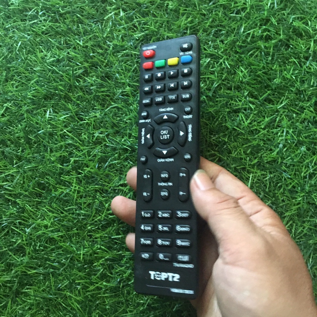 Điều khiển đầu thu TOPT2 VHM HI-TECH loại tốt zin, Remote dùng cho tiviĐiều khiển đầu thu TOPT2 VHM HI-TECH
