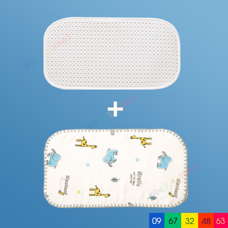 Gối xô 10 LỚP LÓT 3D cho bé