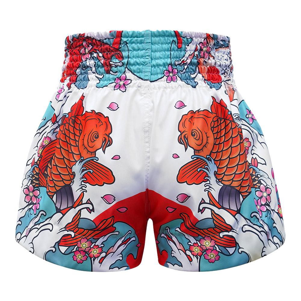 Quần Muay Thai Tuff Japanese Koi Fish - White