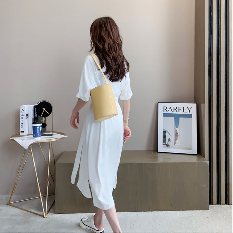 [LININ] Đầm Thun Dáng Dài Qua Gối Dáng Ôm Phong Cách Preppy Cá Tính Kiểu Mới