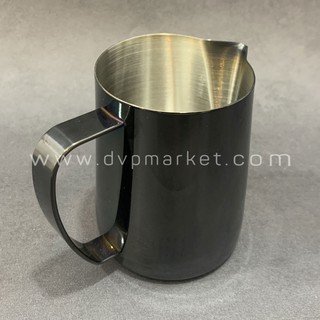 Ca đánh sữa Rattleware đen mạ bóng 350ml, 600ml