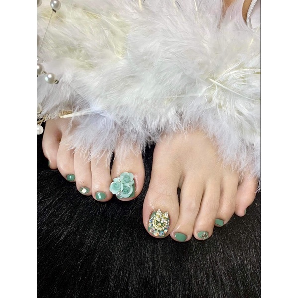 Hoa hồng cụm 3 - Hoa bột nail