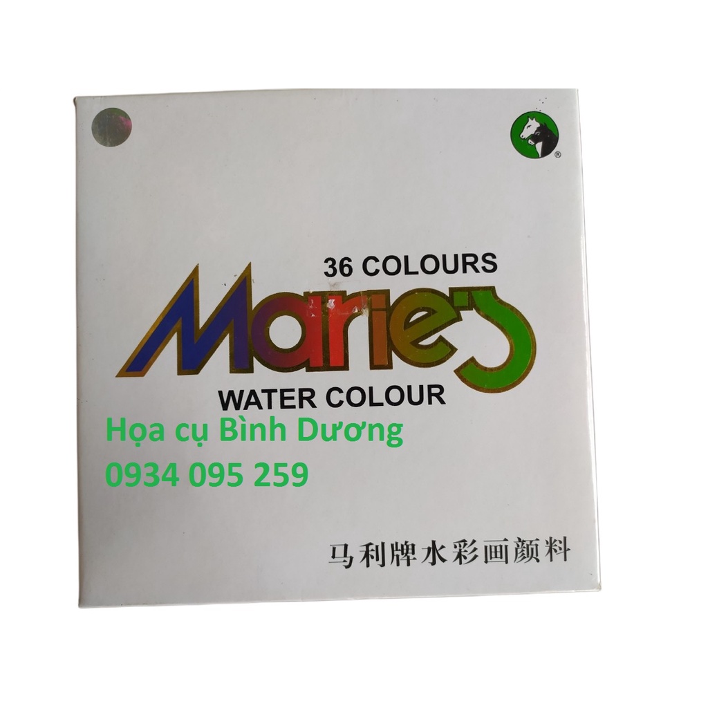 Màu nước Maries hộp 36 màu tuýp 12ml