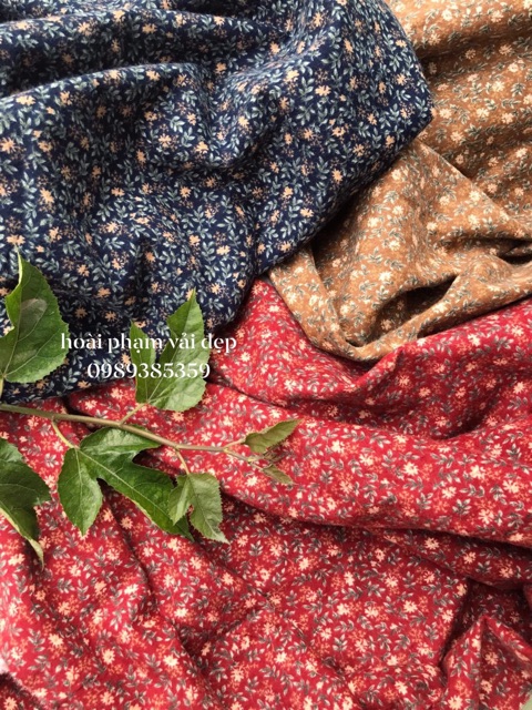 Vải thô cào bông hình chiếc lá