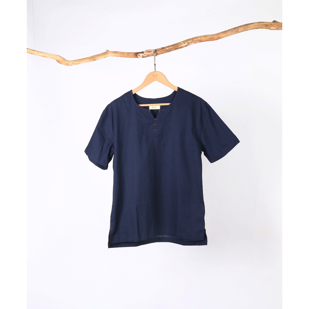 Áo Đũi (Linen) Nam Cổ V Cao Cấp, Áo Đũi Dáng Thun Dễ Phối Đồ | BigBuy360 - bigbuy360.vn