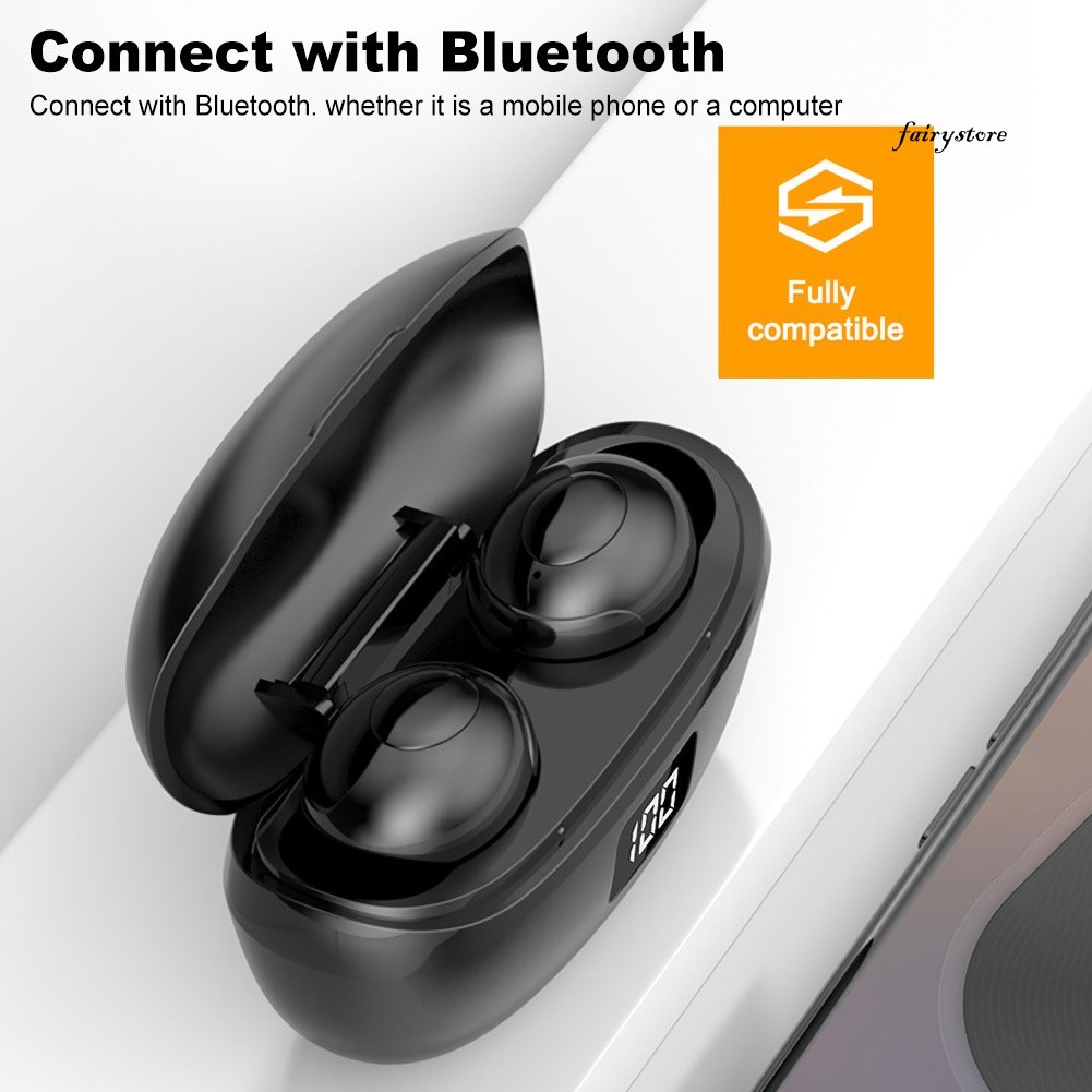 Tai Nghe Bluetooth 5.0 Fs + Hkt-6 Không Dây Âm Thanh Stereo 9d Cho Điện Thoại