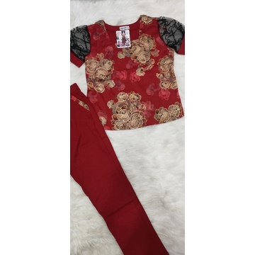 Bộ Quỳnh Anh áo lụa 3d xịn,quần cotton mịn sale sốc