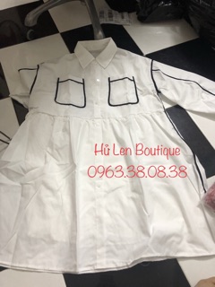 ĐẦM BABY TRẮNG VIỀN (KÈM HÌNH THẬT)