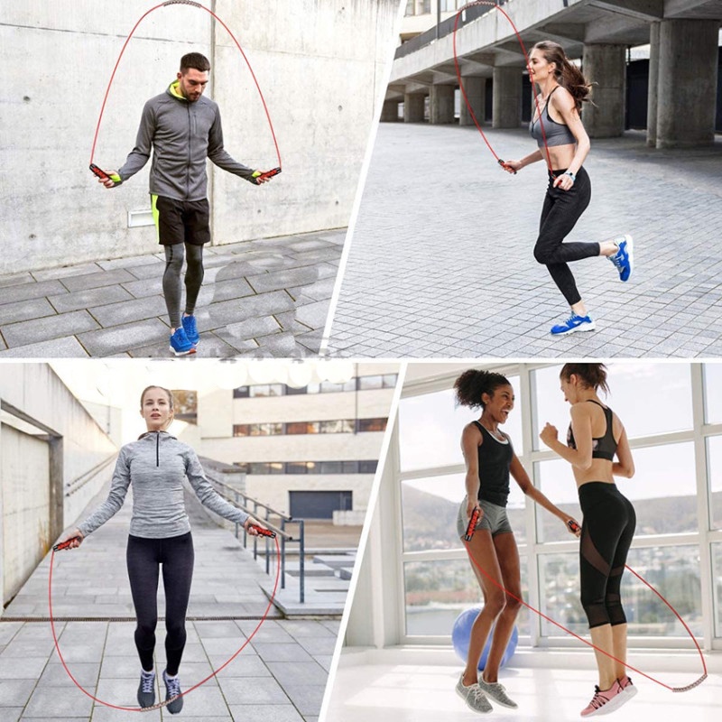 Dây nhảy thể dục, dây nhảy không dây có thể điều chỉnh, thuận tiện cho việc hỗ trợ tập luyện thể dục thể thao tại nhà