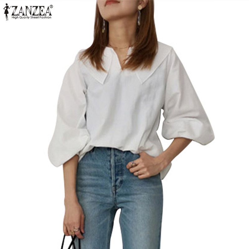 Áo Zanzea dài tay cổ búp bê thời trang dành cho nữ