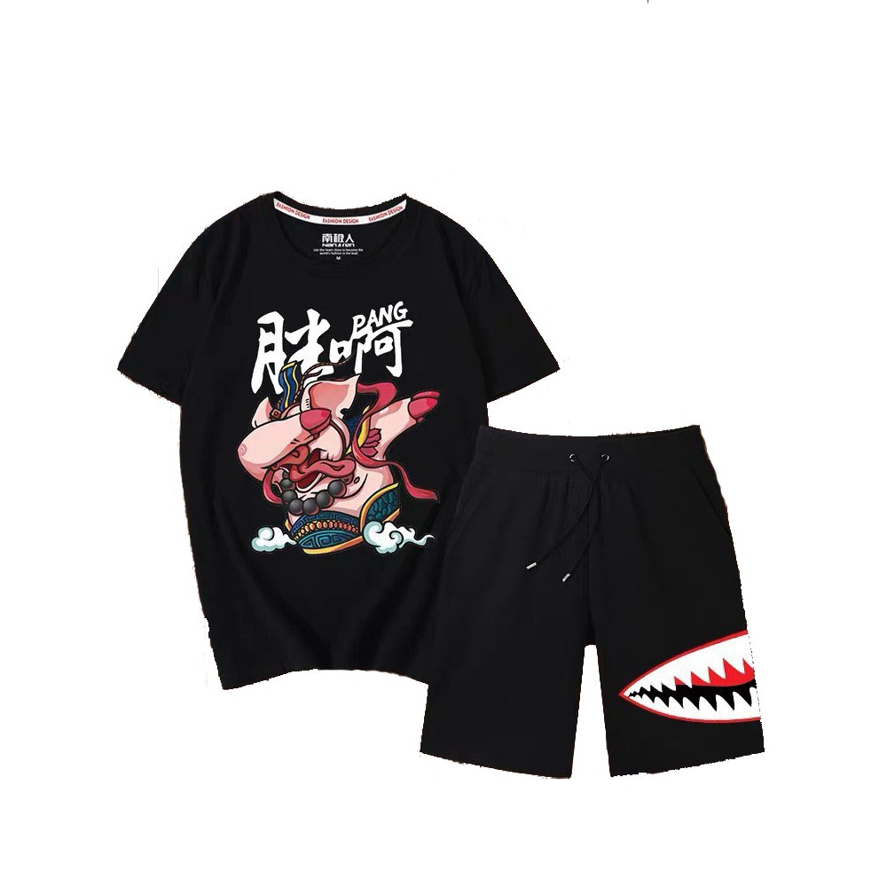 ĐỒ BỘ NAM  FREESHIP  ĐỒ BỘ THỂ THAO NAM HÌNH CON HEO MAY MẮN PHONG CÁCH HIPHOP 2021