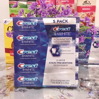 Kem đánh răng Crest 3D White Advanced Triple 158gr của Mỹ
