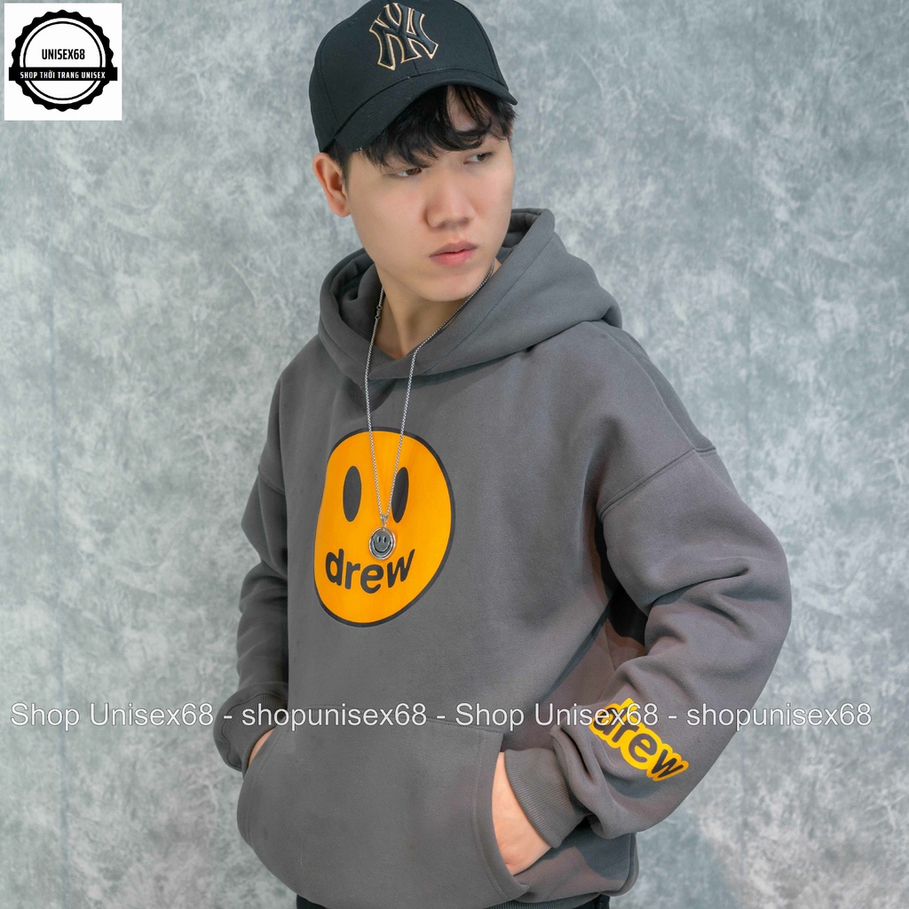 Aó Hoodie drew chất liệu nỉ siêu dày,mũ to 2 lớp cực ấm.