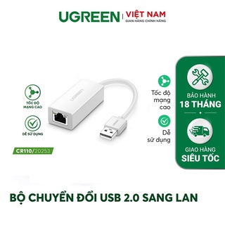 Cáp chuyển usb 2.0 sang lan 10/100 mbps ugreen 20253