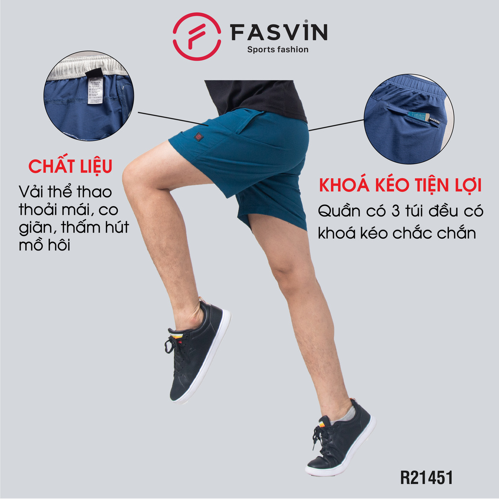 Quần đùi running nam Fasvin R21451.HN vải gió chun co giãn dùng khi thể thao hay mặc nhà | BigBuy360 - bigbuy360.vn
