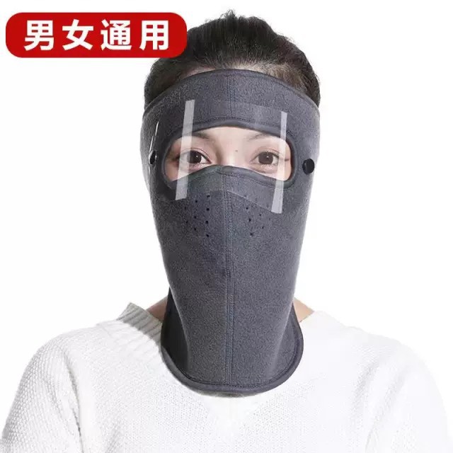 Khẩu trang ninja kín cổ 2in1 lót nỉ chống mưa gió lạnh bảo vệ mắt