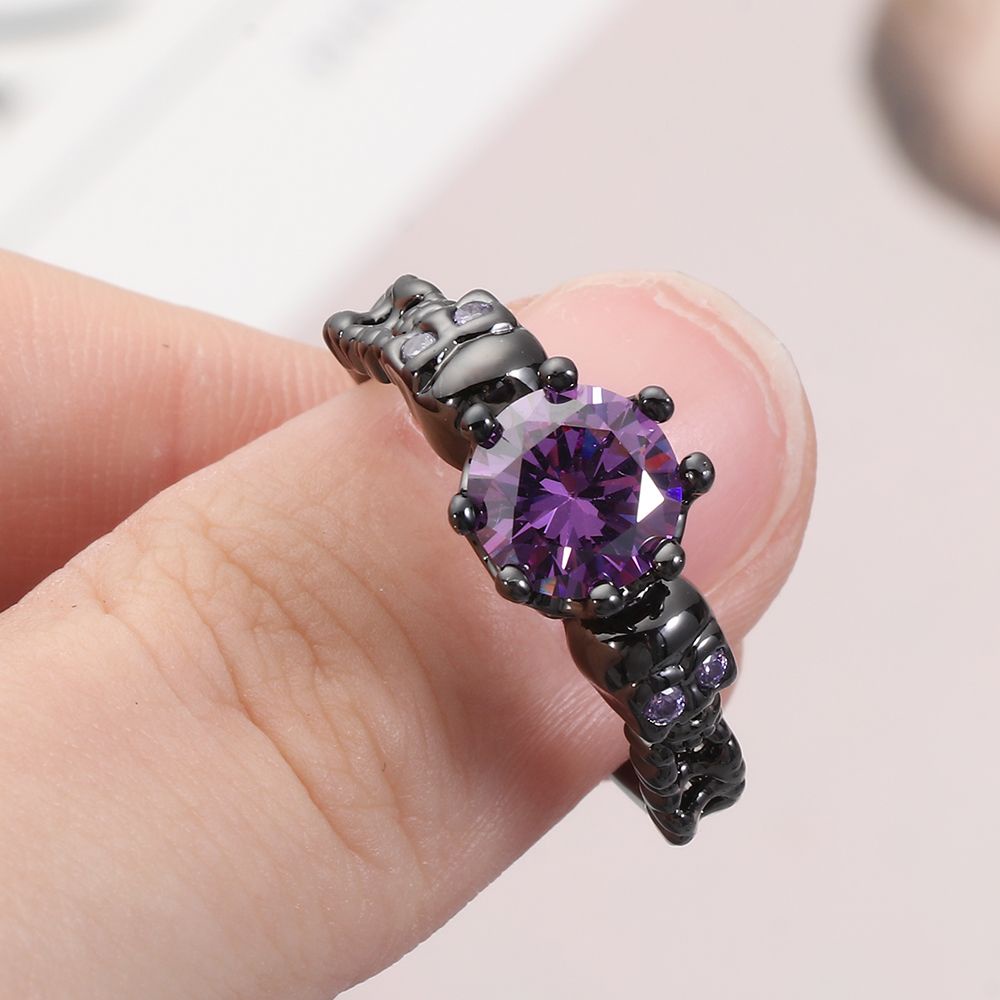 Nhẫn đính đá phong cách gothic thời trang phong cách unisex