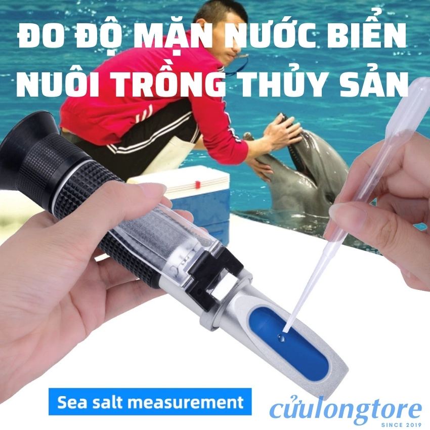 Máy Đo Độ Mặn Nước biển muối thực phẩm bể cá bút khúc xạ kế quang học dụng cụ thiết bị ống nhiệt kế kiểm tra giá rẻ