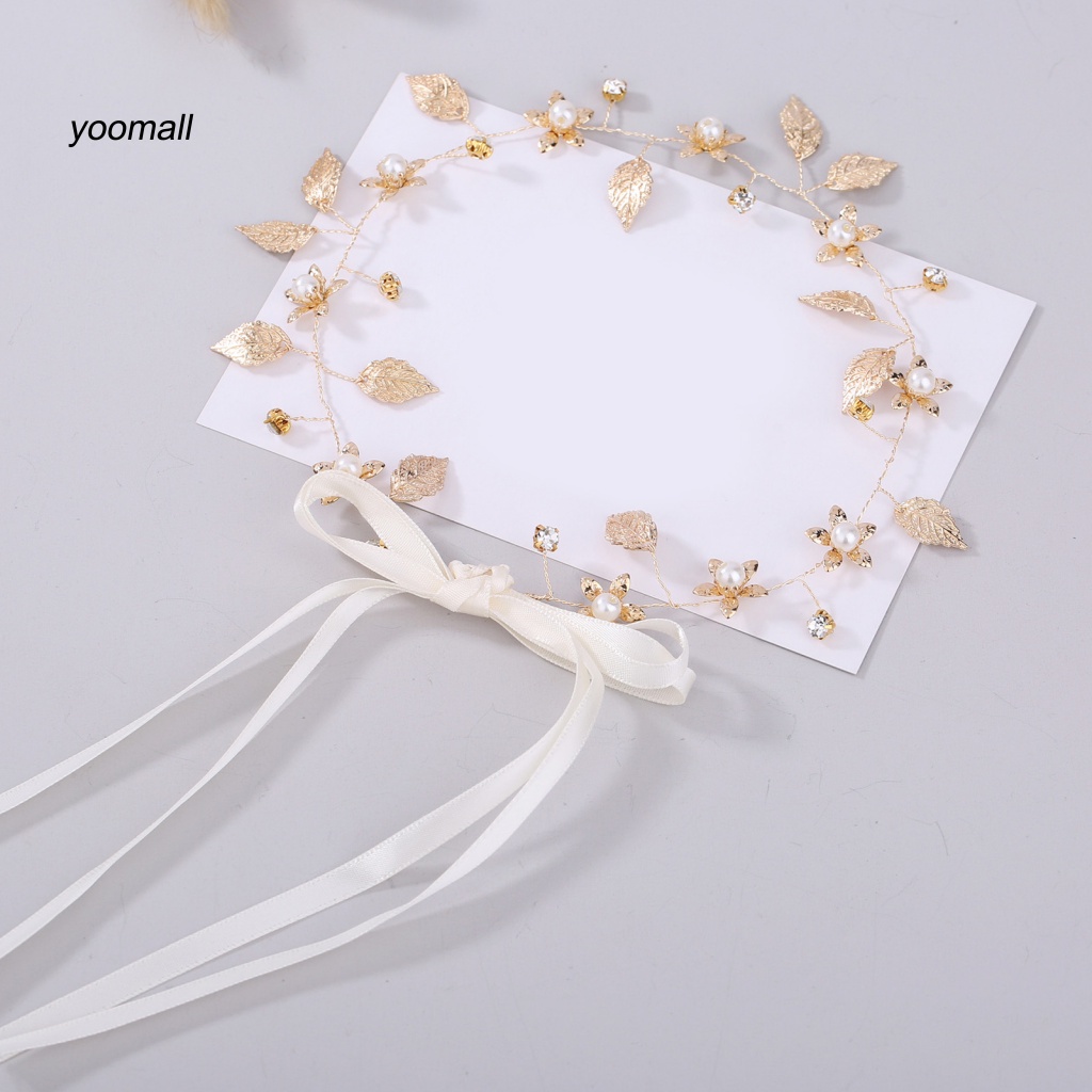 / Yo / Vòng Hoa Lá Baroque Có Độ Bóng Cao Cho Cô Dâu Trong Tiệc Cưới