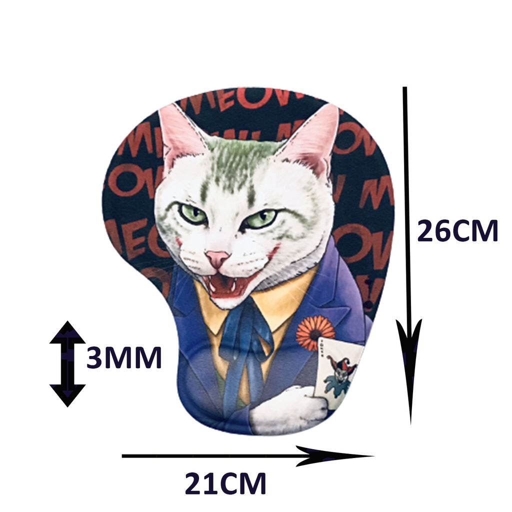 Lót chuột có đệm tay chống mỏi chất liệu silicon siêu mềm di chuột nhạy hình oval được chọn mẫu