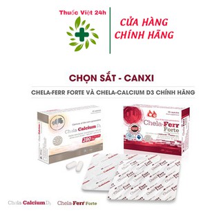 Combo Sắt Chela-Ferr Forte Và Canxi Chela-Calcium D3 Cho Bà Bầu