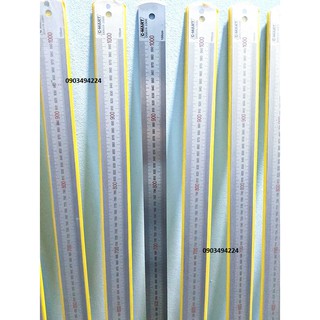 THƯỚC LÁ CAO CẤP THÉP KHÔNG GỈ CMART 50-100CM-BẢN RỘNG:25-35mm-ĐỘ DÀY:1.2mm