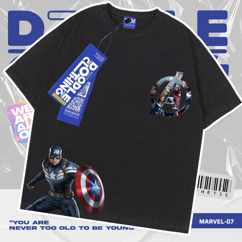 Áo thun nam nữ tay lỡ unisex oversize áo phông form rộng basic tee các mẫu marvel siêu ngầu siêu chất
