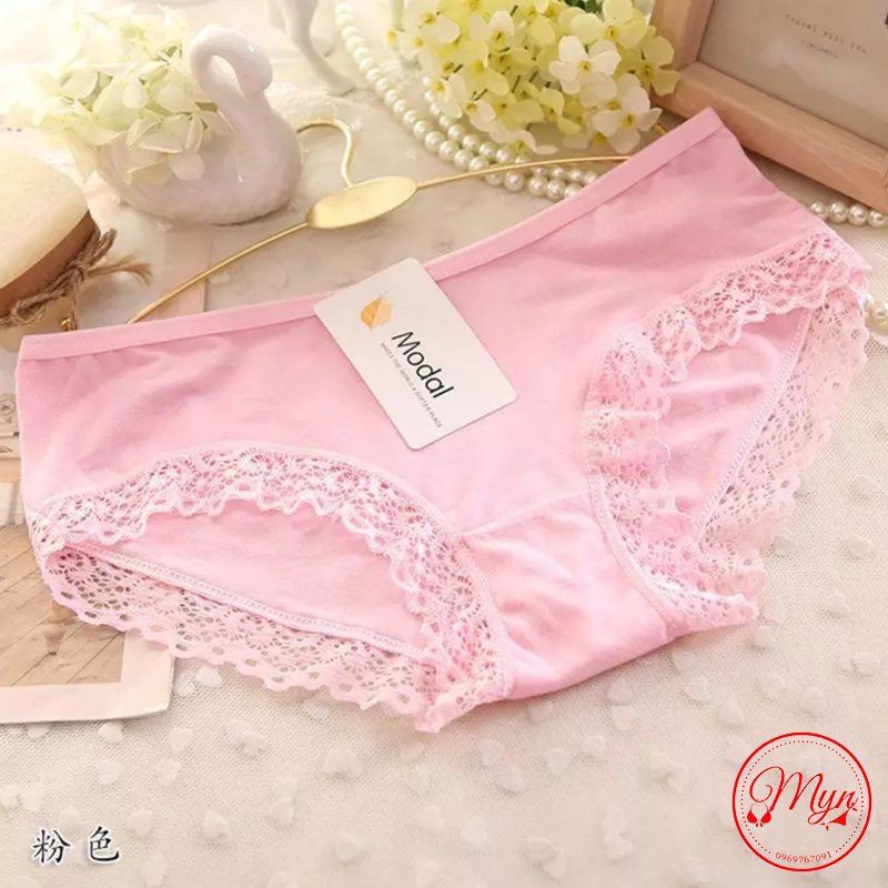 Quần Lót Nữ Viền Ren Cotton Mềm Mại Modal Cao Cấp | BigBuy360 - bigbuy360.vn