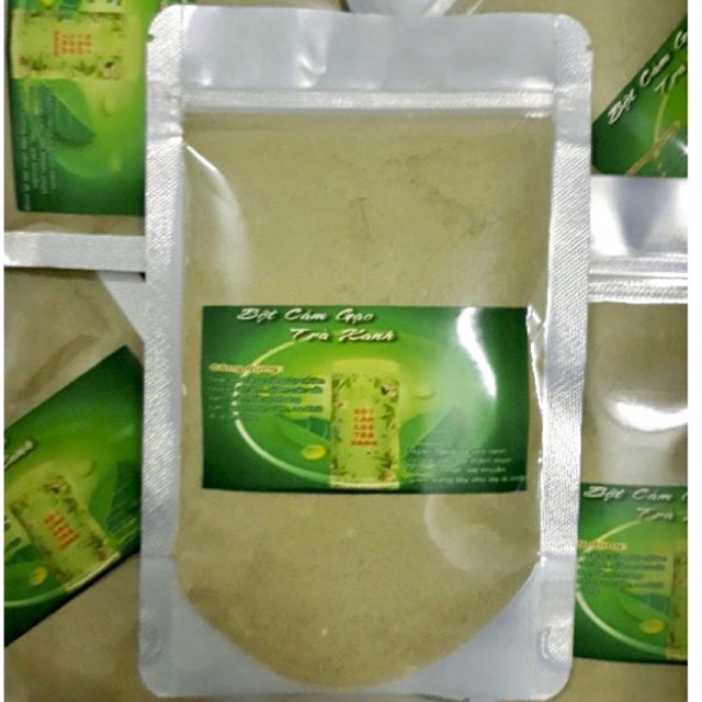 Bột cám gạo trà xanh gói 100g nguyên chất