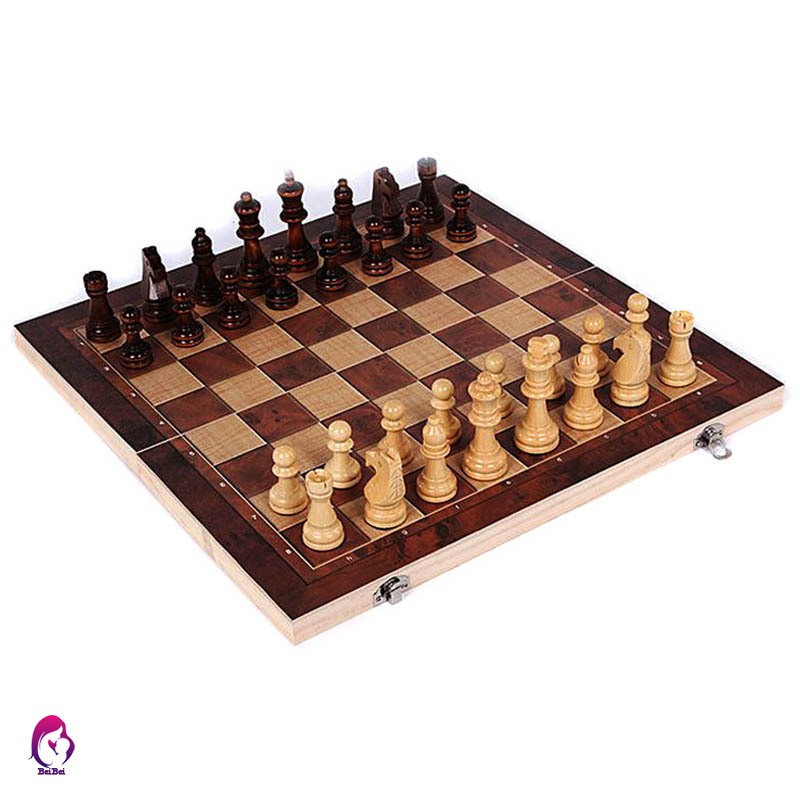 ♦♦ 3 in 1 Wooden Board Game Set Compendium Games Chess Backgammon Draughts