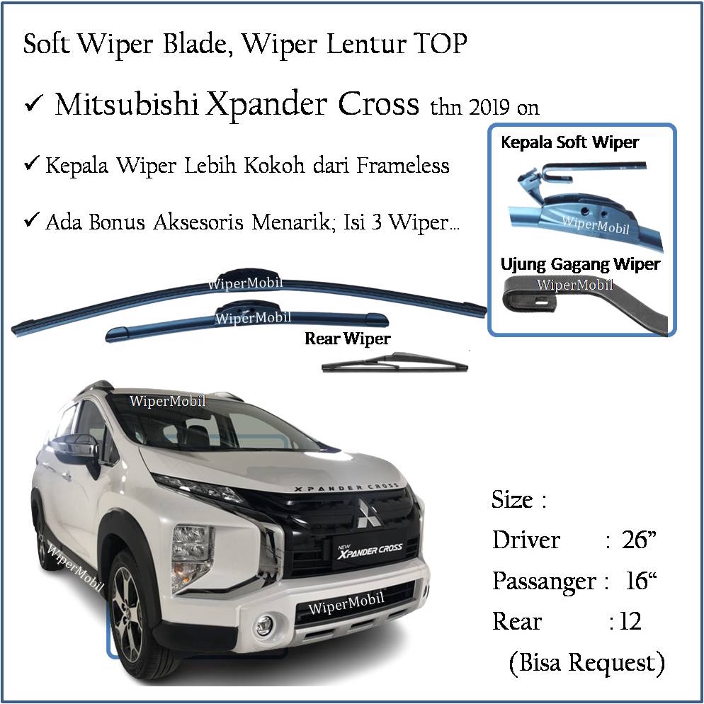 Cần Gạt Nước Kính Chắn Gió Phía Sau Dành Cho Xe Hơi Mitsubishi Xpander Cross 2019 2020 2021 2023