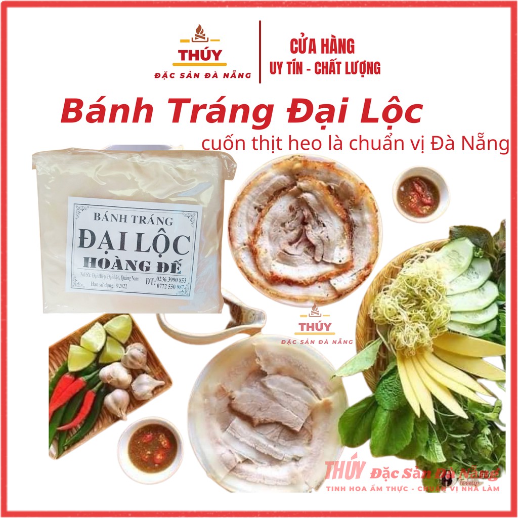 Bánh tráng đại lộc túi 500gr - làm bánh tráng cuốn thịt heochuẩn vị đà nẵng -  bánh nhúng nước