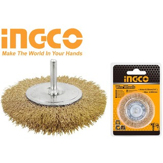 Ingco chén cước có cán 75mm 100mm 3inch wire wheels wb40751