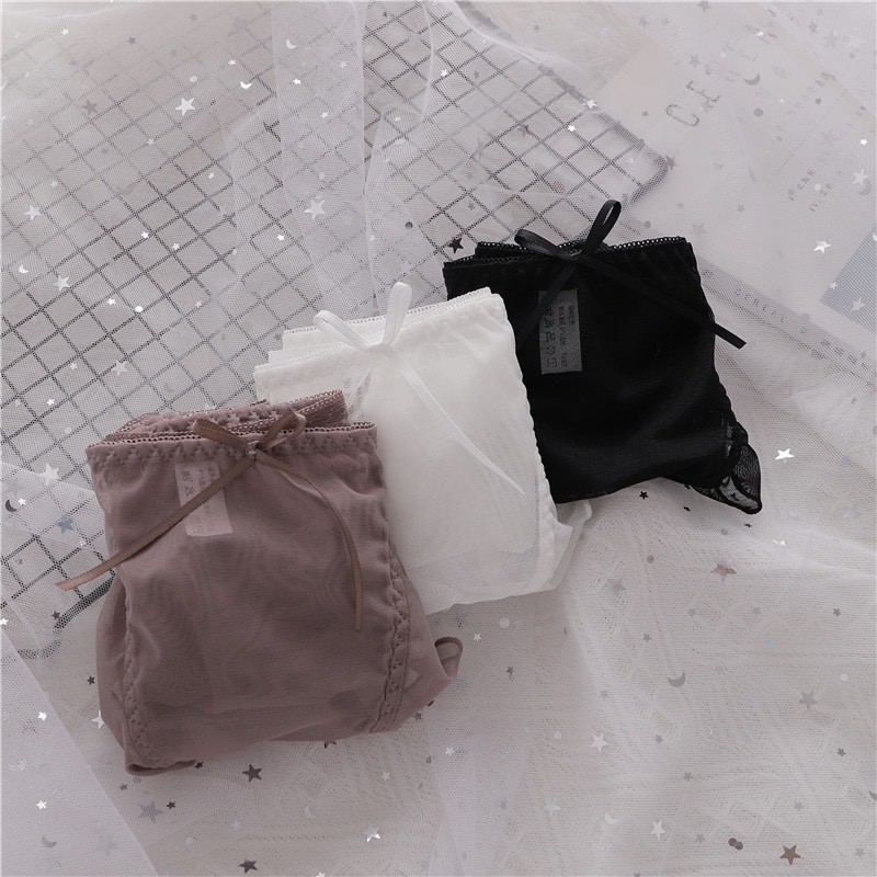 Quần Lót Ren Nữ bèo xuyên thấu đính nơ nhỏ siêu quyến rũ mã 0346 | BigBuy360 - bigbuy360.vn