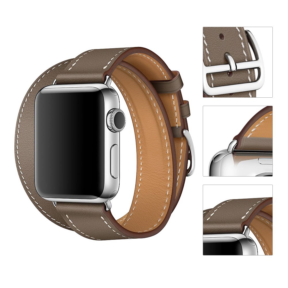 【Apple Watch Strap】Dây đeo da thay thế cho đồng hồ thông minh Apple watch series 7 6 se 5 4 3 2 1 42mm 38mm